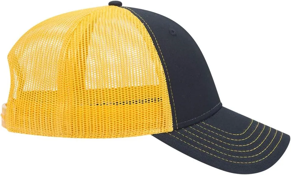OTTO 6 Panel Low Profile Contrast Vertical Mesh Back Cap