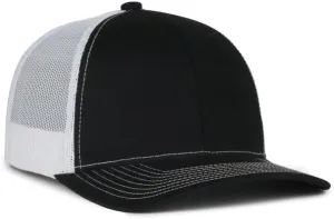 Outdoor Cap Men's Standard mesh Back Ballcap, Black.White