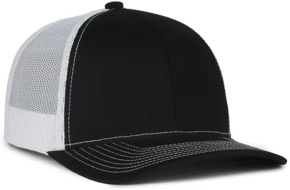 Outdoor Cap Men's Standard mesh Back Ballcap, Black.White