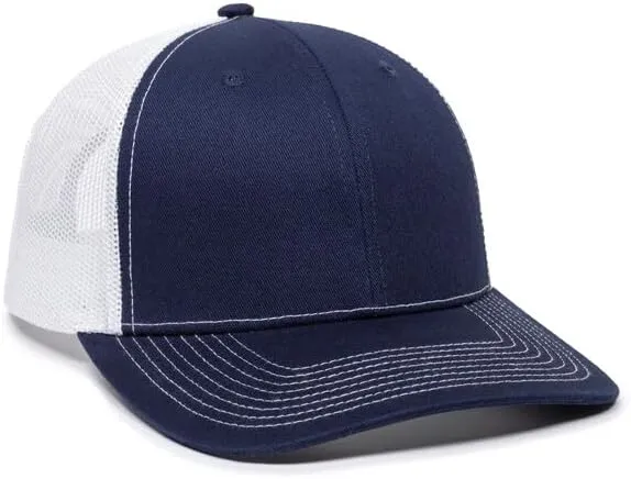 Outdoor Cap Men's Standard Mesh Back Ballcap, Navy/White