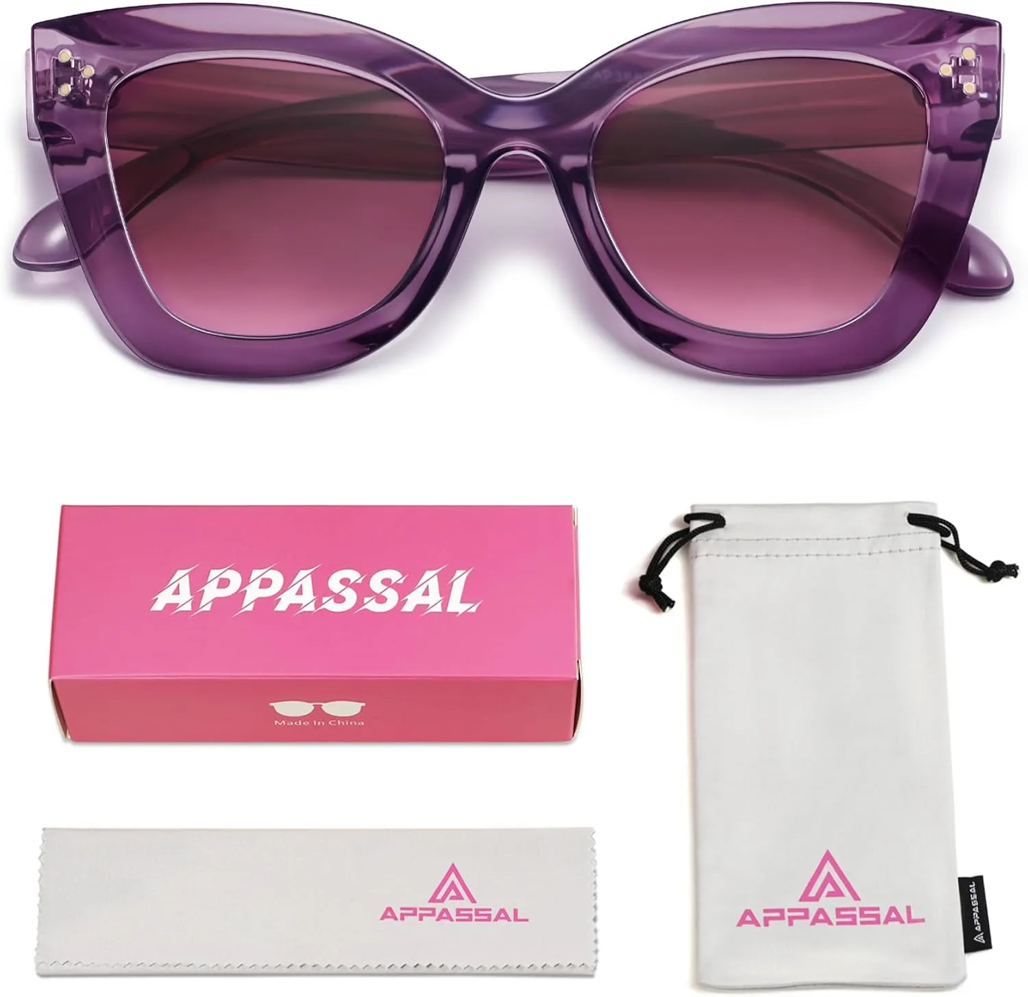 Oversized Cat Eye Sunglasses for Women Retro Square Cateye Style Sunnies AP3660