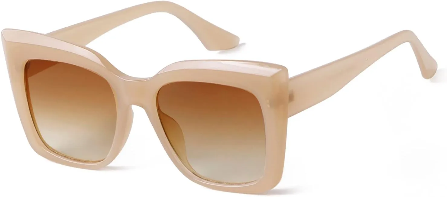 Oversized Luxury Cat Eye Sunglasses for Women Men Trendy Retro Sun Glasses UV Protection Shades