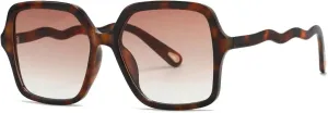 Oversized Sunglasses for Women Female Luxury Vintage Punk Popular Wave Leg Uv400