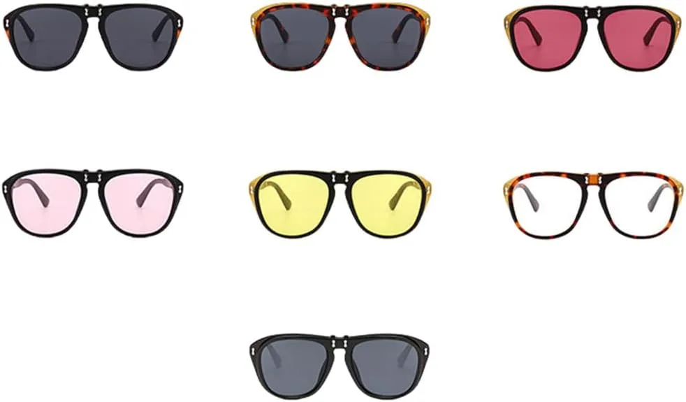 Oversized Sunglasses Women Personality Flip Up Grey Sunglasses Men Double Unisex Goggles Eyeglasses UV400