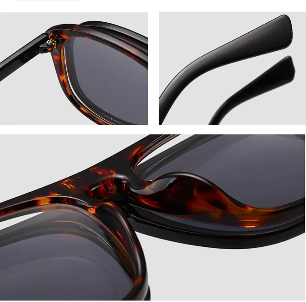 Oversized Sunglasses Women Personality Flip Up Grey Sunglasses Men Double Unisex Goggles Eyeglasses UV400