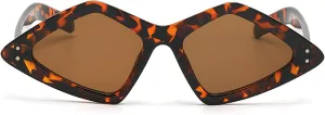Oversized Vintage Cat Eye Sunglasses Women Fashion Irregular Shades Eyewear Trendy Luxury Polygonal Sun Glasses