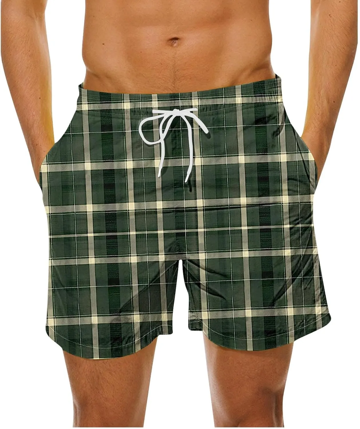 Pants for Man Fall Summer Track Gym Beach Hawaiian Pleated Fish Net Plaid Pants Shorts Sweat Pants Mens 2025