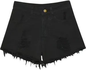 Plus Size Denim Shorts for Women Stretch Jean Shorts A Line Wide Leg Shorts High Waisted Distressed Jeans Cruise Wear