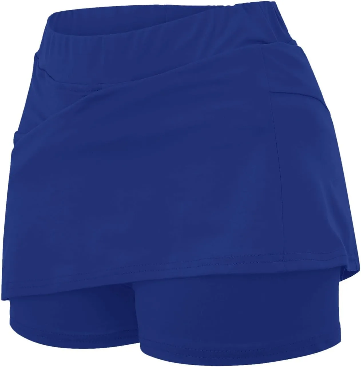 Plus Size Swim Skirt Womens Casual Solid Tennis Pocket Skirt Yoga Sport Active Skirt Shorts Skirt Costume Skater