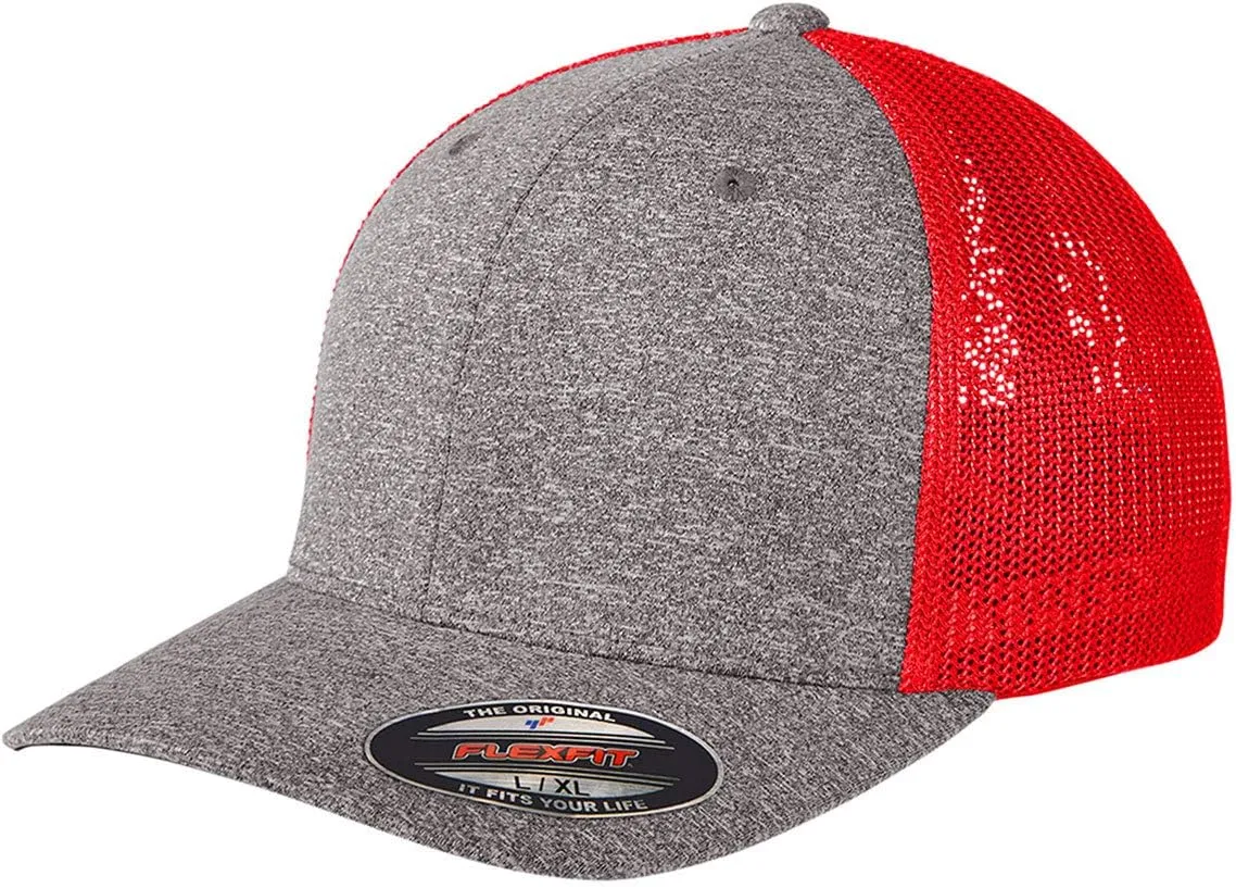 Port Authority Flexfit Melange Mesh Back Trucker Cap