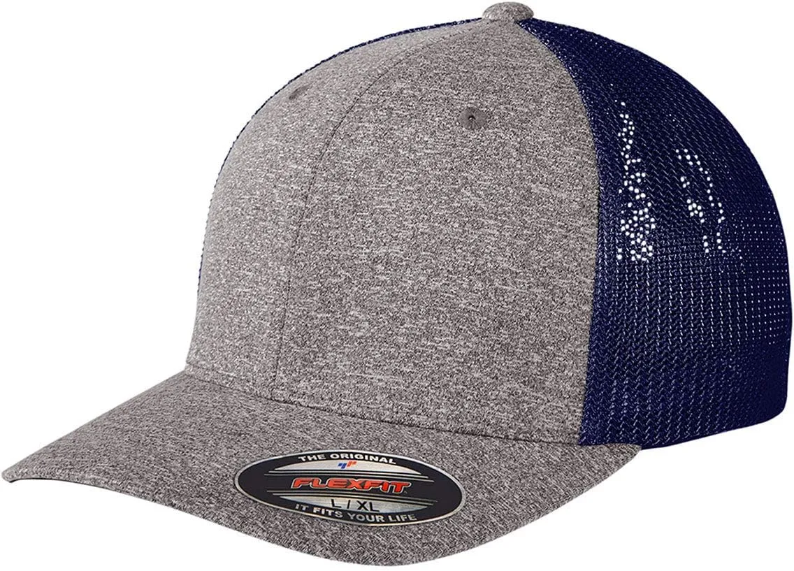 Port Authority Flexfit Melange Mesh Back Trucker Cap