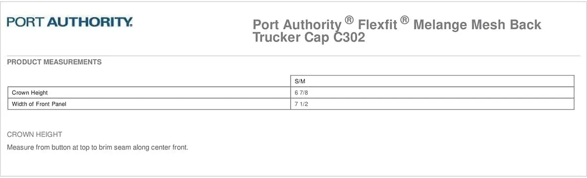 Port Authority Flexfit Melange Mesh Back Trucker Cap