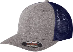 Port Authority Flexfit Melange Mesh Back Trucker Cap