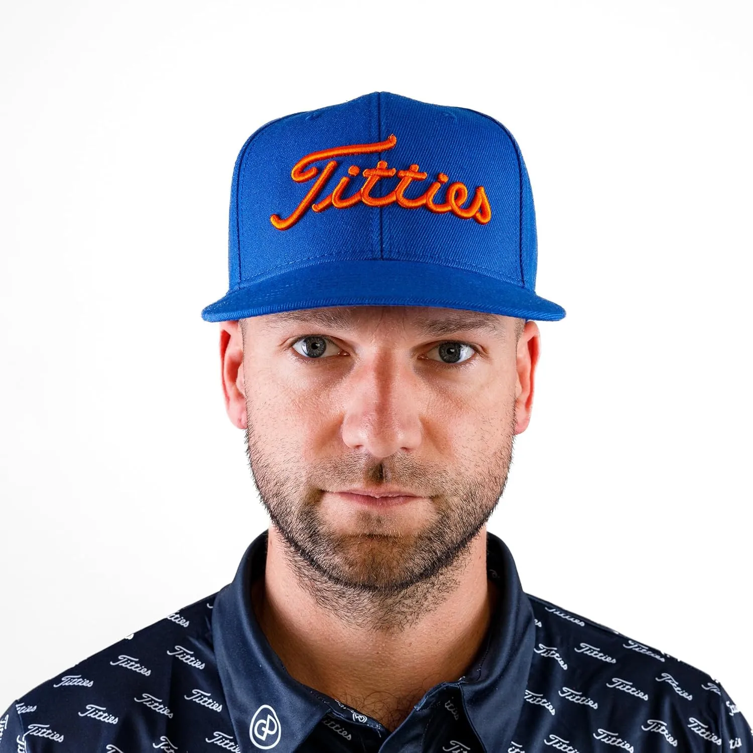 Power Golf Original Titties Golf Snapback Hat – Golf Cap PGA Flat Bill Brim – One Size, Universal Fit
