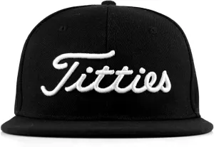 Power Golf Original Titties Golf Snapback Hat – Golf Cap PGA Flat Bill Brim – One Size, Universal Fit