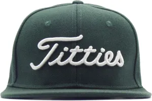 Power Golf Original Titties Golf Snapback Hat – Golf Cap PGA Flat Bill Brim – One Size, Universal Fit