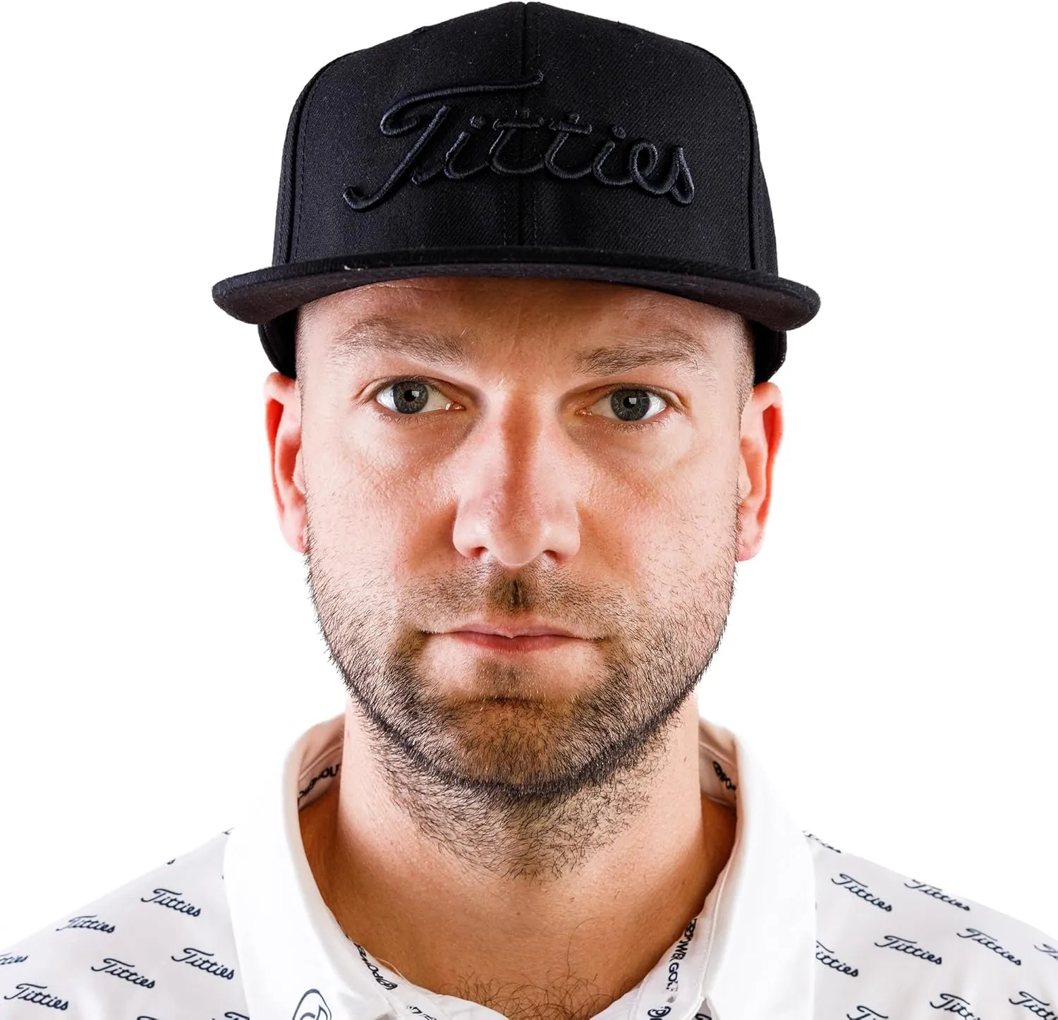 Power Golf Original Titties Golf Snapback Hat – Golf Cap PGA Flat Bill Brim – One Size, Universal Fit