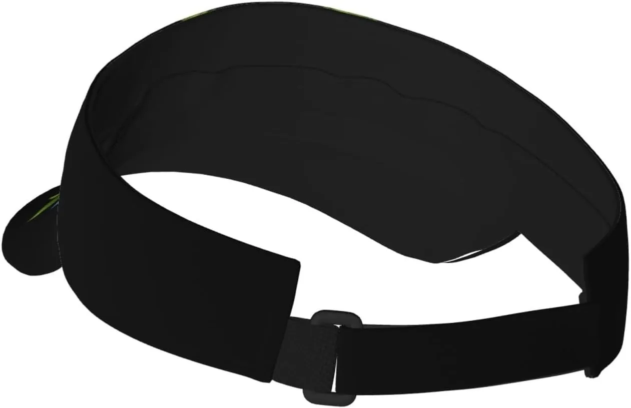 Puerto Rico Flag Sun Visors Hat Golf Tennis Visor for Women Men - Summer Wide Brim Ponytail Beach Hats Packable