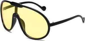 Punk Fashion Big Frame Oversized Sunglasses for Women Vintage Cycling Men Retro Gradient Uv400