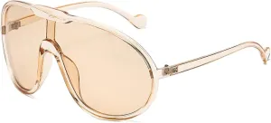 Punk Fashion Big Frame Oversized Sunglasses for Women Vintage Cycling Men Retro Gradient Uv400