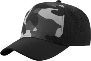 Quick-Dry Snapback Hats, 5-Panel Water-Resistant Mesh Baseball Caps for Men & Women, Golf, Running or Workouts