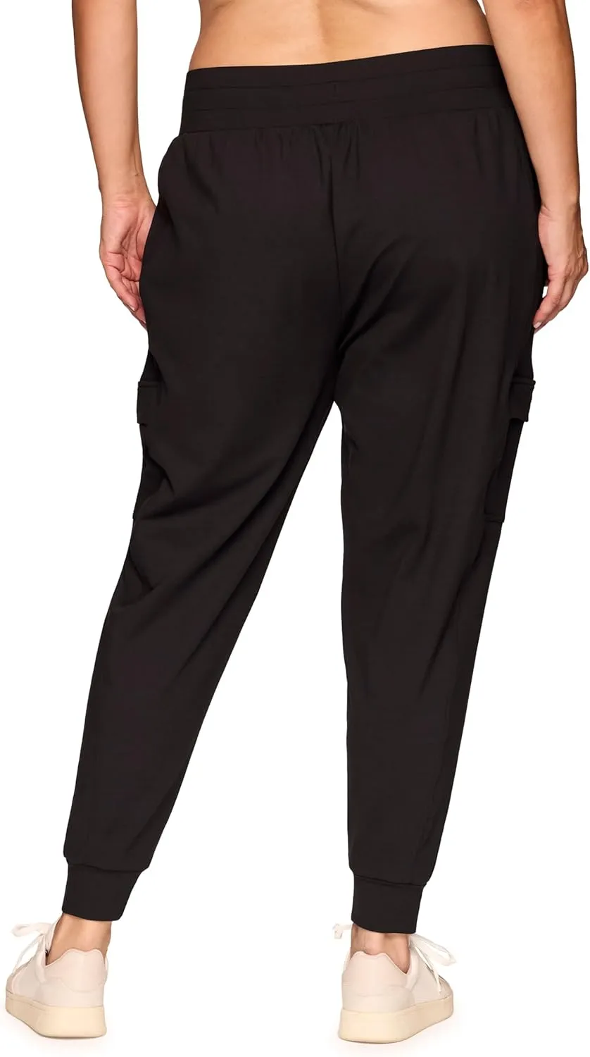 RBX Activewear Women's Plus Size Jogger Pant Cargo Pants, Lightweight Buttery Soft Full Length Jogger Sweatpants with Pockets