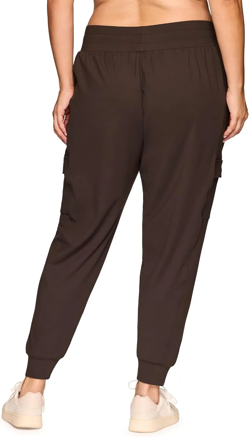 RBX Activewear Women's Plus Size Jogger Pant Cargo Pants, Lightweight Buttery Soft Full Length Jogger Sweatpants with Pockets
