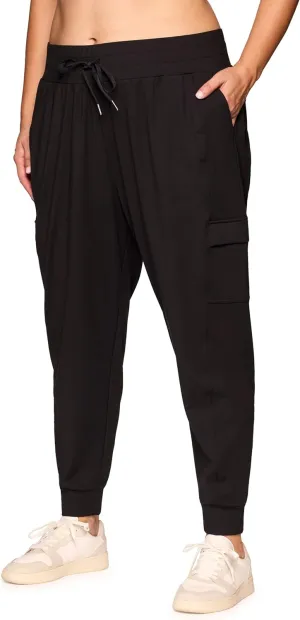 RBX Activewear Women's Plus Size Jogger Pant Cargo Pants, Lightweight Buttery Soft Full Length Jogger Sweatpants with Pockets