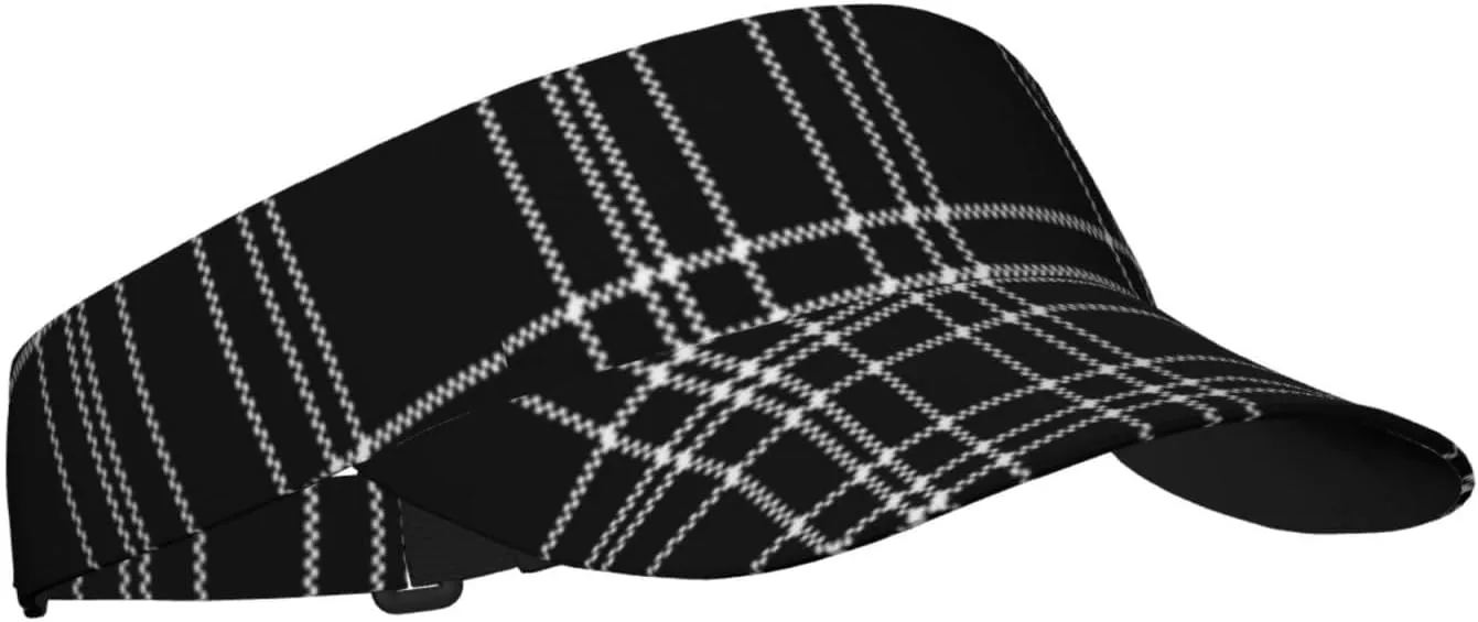 Red Gingham Sun Visor Cap for Women Men,Cute Wide Brim Sun Visor Hat Breathable Outdoor Running Golf Summer