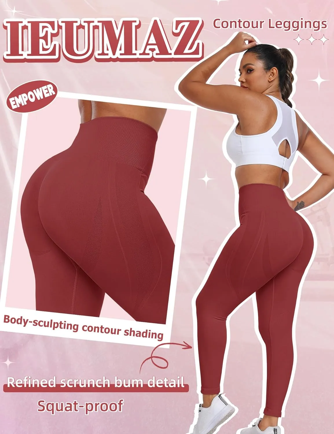 Scrunch Butt Lifting Leggings for Women Empower Seamless Workout Gym Leggings High Waist Tummy Control Yoga Pants