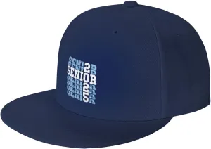Senior Class of 2025 Baseball Cap Flat Bill Hats Trucker Hat for Men Women Snapback Hat