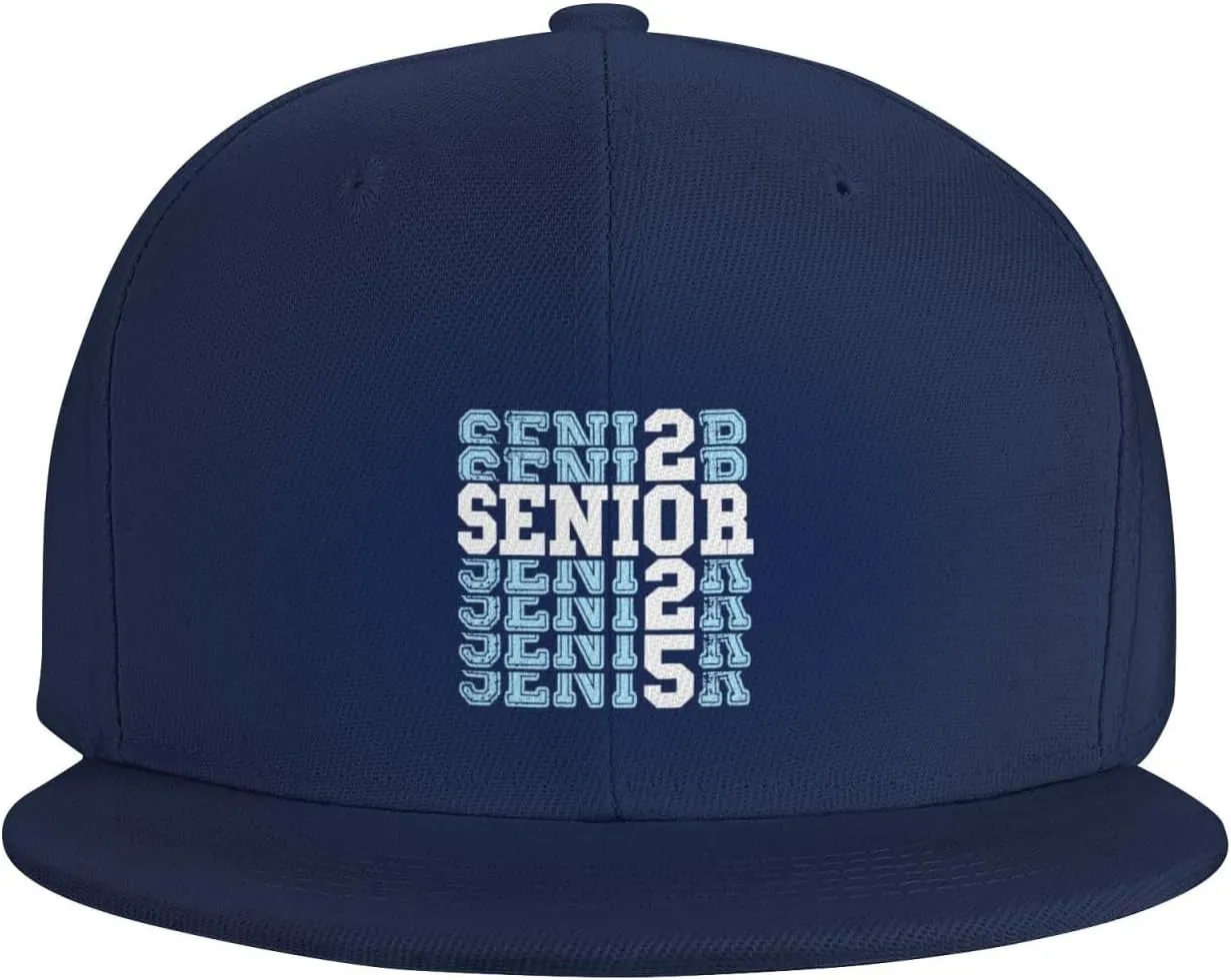 Senior Class of 2025 Baseball Cap Flat Bill Hats Trucker Hat for Men Women Snapback Hat
