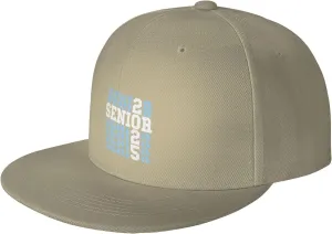 Senior Class of 2025 Baseball Cap Flat Bill Hats Trucker Hat for Men Women Snapback Hat