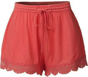 Shorts for Women 2024 Solid Color Elastic High Waist Bermuda Shorts Soft Trendy Shorts Resort Wear Beach Shorts