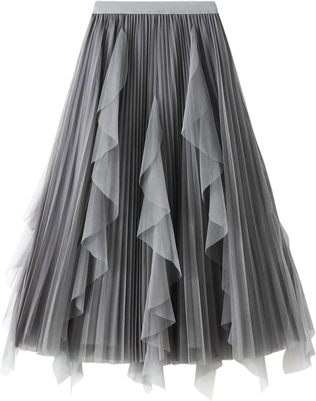 Skirt for Women Elastic Waist Tiered Maxi Skirt A-Line High Waist Long Skirt Bohemian Print Casual Beach Outfits