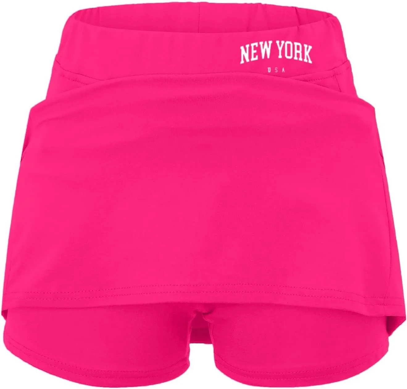 Skorts for Women with Pocket Casual Plus Size Tummy Control Tennis Skirts with Shorts Underneath High Waist Golf Skirt