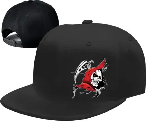 Snapback Hats for Men Flat Bill Brim Hats Fitted Black Baseball Cap for Men Cool Hip Hop Hat Mens Trucker Cap