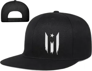 Snapback Hats for Men Flat Bill Brim Hats Skeleton Skull Hat Fitted Hat Adjustable Baseball Hat Black Cool Hat Men