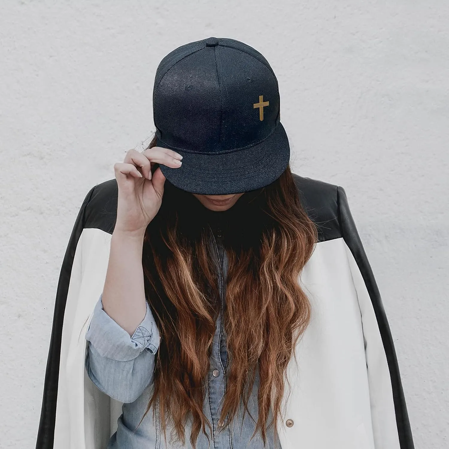 Snapback Hats for Mens Skull Hat Flat Bill Gorras Planas para Hombres Black Snap Backpack Brim Baseball Cap