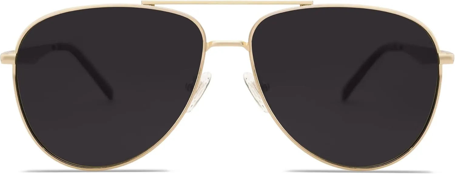 SOJOS Retro Oversized Aviator Polarized Sunglasses for Women Men Classic Large Metal Sun Glasses SJ1207A