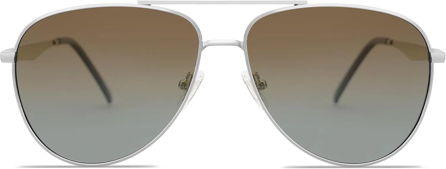 SOJOS Retro Oversized Aviator Polarized Sunglasses for Women Men Classic Large Metal Sun Glasses SJ1207A