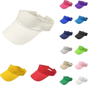 Sport Sun Visor Hats Womens Large Brim Summer Protection Adjustable Stretchy Beach Tennis Caps for Women Men
