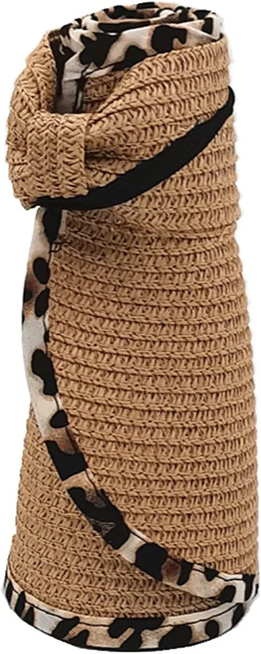 Sun Hats for Women Wide Brim Bow Sun Straw Hat Visor Summer Beach Outdoor Foldable Womens Cap
