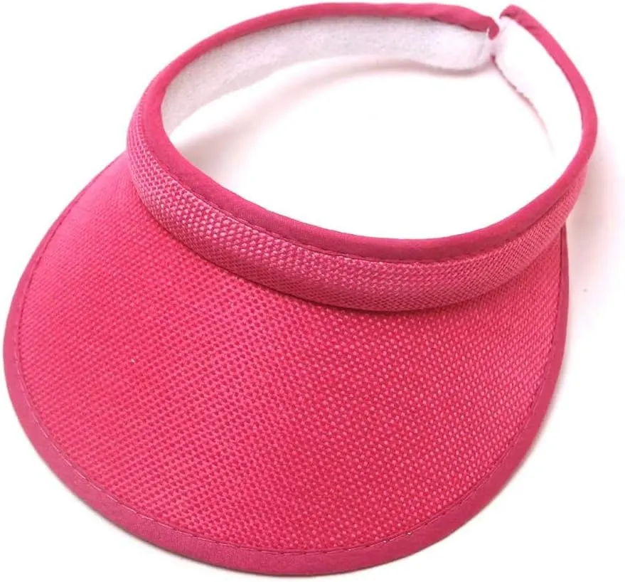 Sun Sports Visor Hat Cloth Covered Slip on Visor Cotton Womens Visor Cap Tennis Visor for Women Men Sun Visor