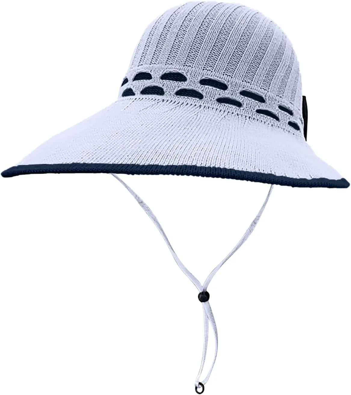 Sun Straww Hat for Women Solid Summer Outdoor Sun Wide Brim Bucket Hat with String Foldable Beach Hat