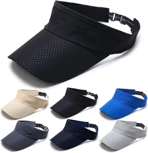 Sun Visor Hats for Women Men Clip on Wide Brim Visor Hats Sports Tennis Golf Cap for Travel Outdoor Activity