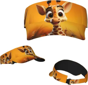 Sunscreen Visor Hats for Women Men Adjustable Empty Top Beach Cap Blue and Orange Flowers Sun Hat Outdoor Sports