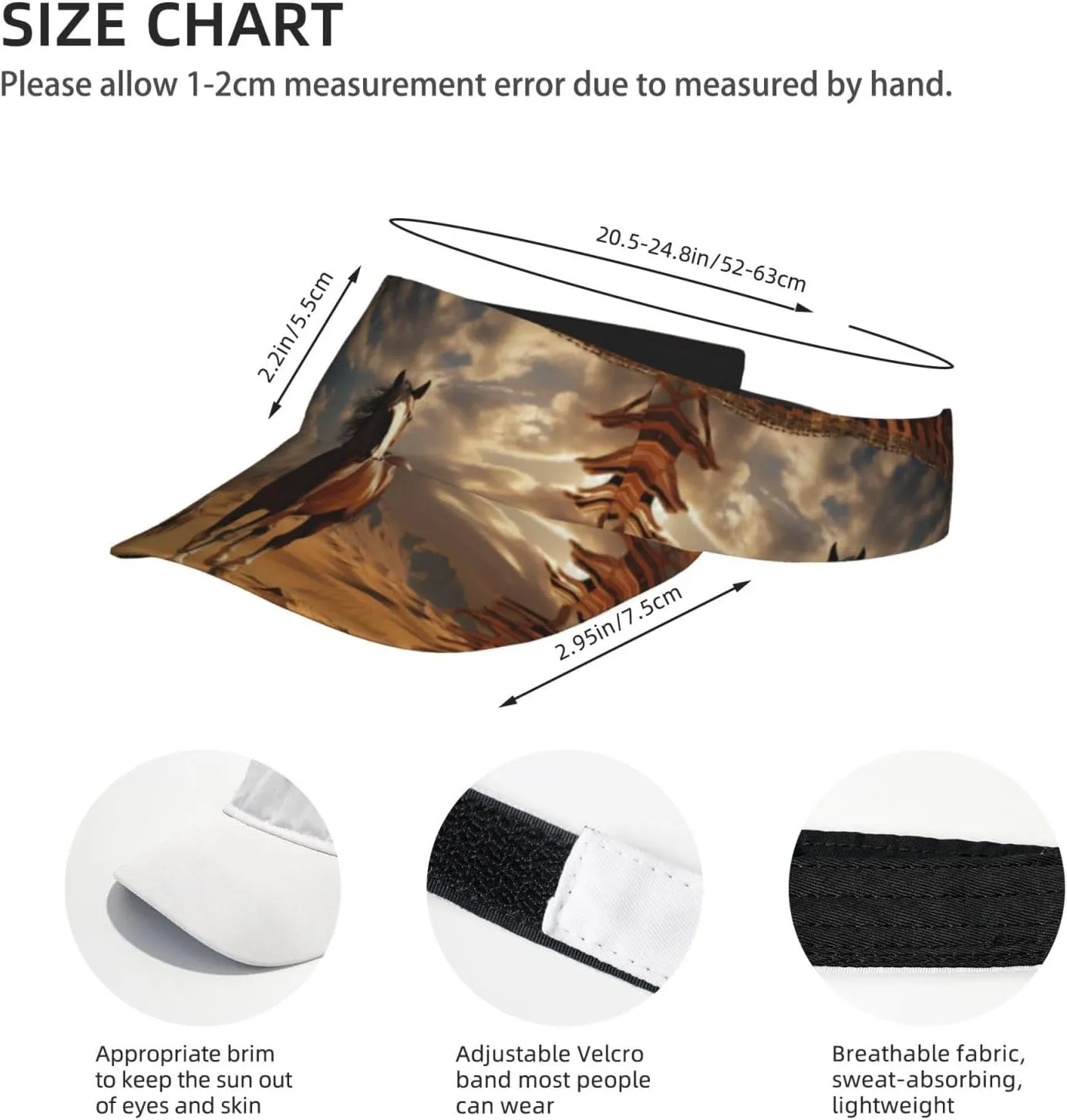 Sunscreen Visor Hats for Women Men Adjustable Empty Top Beach Cap Leopard in The Woods Sun Hat Outdoor Sports
