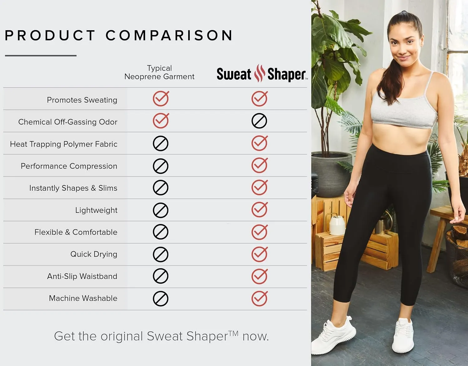 Sweat Shaper High Rise Leggings, Compression Slimming Leggings, High Waisted Sauna, Tummy Control, Body Sculpting Yoga Pants