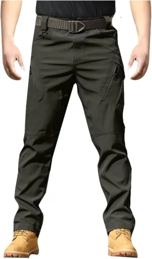 Tactical Cargo Pants for Men Lightweight Multi Pockets Trousers Outdoor Hiking Pants Slim Fit Overalls